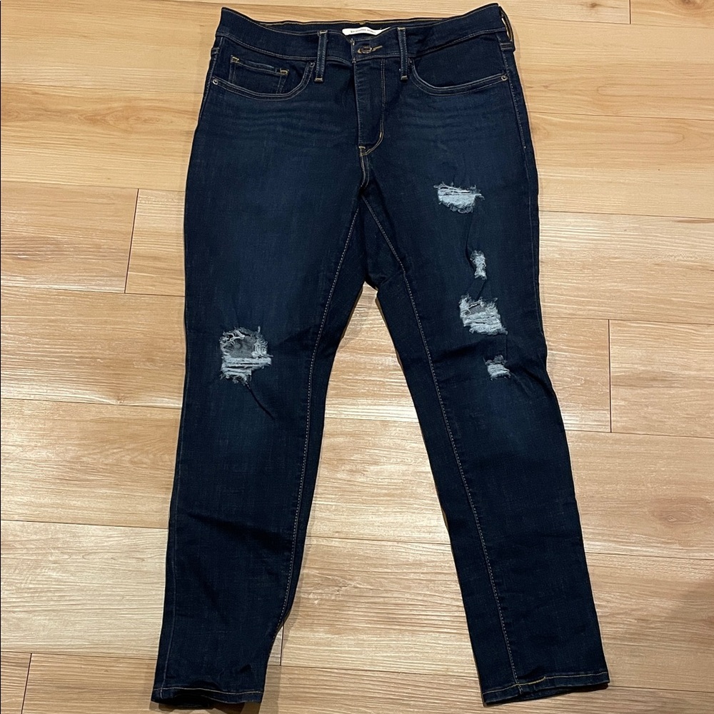 Levi's 311 Shaping Skinny Distressed Dark Blue Women's Jeans